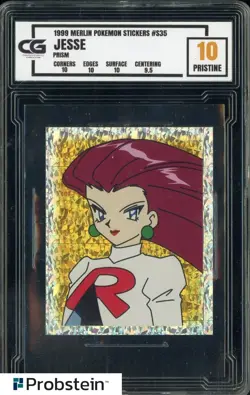 1999 Pokemon Merlin Stickers Prism #S35 Jesse CG 10 PRISTINE - Image 1