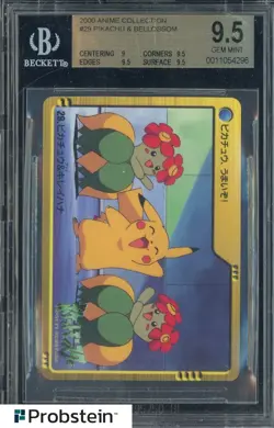2000 Pokemon Anime Collection #29 Pikachu & Bellossom BGS 9.5 GEM MINT - Image 1