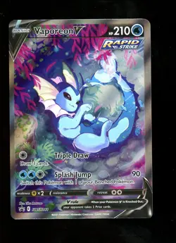 VAPOREON V SWSH181 2021 POKEMON VAPOREON VMAX PREMIUM COLLECTION PROMO - Image 1