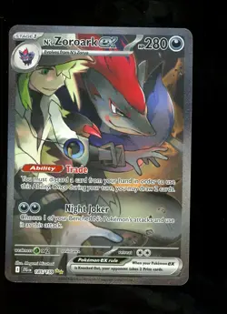 POKEMON N's Zoroark ex 185/159 Special Illustration Rare SIR Journey Together - Image 1