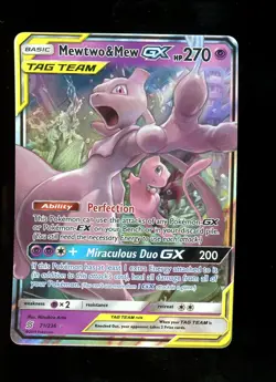 Mewtwo & Mew GX Tag Team 71/236 Pokemon Unified Minds TCG #1 - Image 1