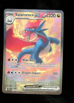 2025 Pokemon TCG Salamence ex 187/159 Sv09: Journey Together Holo Secret Rare - Image 1