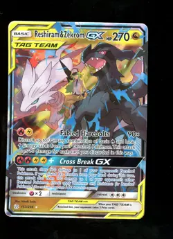 Reshiram & Zekrom GX 157/236 2019 Pokemon Sun & Moon Cosmic Eclipse #3 - Image 1