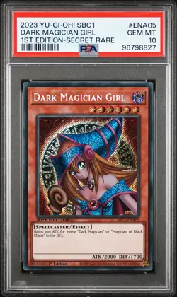 2023 YU-GI-OH! SBC1-SPEED DUEL STREETS OF BATTLE CITY DARK MAGICIAN GIRL PSA 10 - Image 1