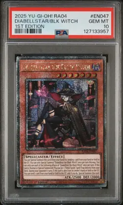 2025 YU-GI-OH! RA04-QUARTER CENTURY STAMPEDE DIABELLSTAR THE BLACK WITCH PSA 10 - Image 1
