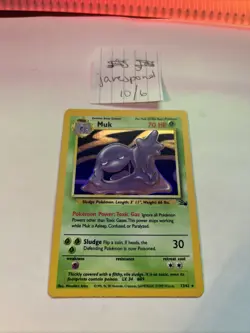 Muk 13/62 Holo Rare - Fossil - Pokemon Trading Card Game TCG - MP - Image 1