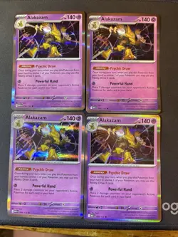 4x Alakazam 056/132 Holo Playset Mega Evolution Pokemon TCG Card Lot - Image 1