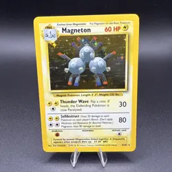 Magneton Base Set 9/102 Pokemon TCG Card Holo Rare WOTC Vintage 1999 - Image 1