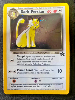 Dark Persian Pokemon Card Wotc Black Star Promo #17 Holo Rare 2000 LP-NM - Image 1