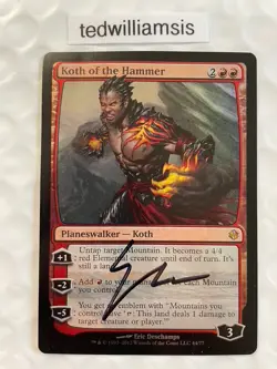 Koth of the Hammer MtG Duel Decks: Venser vs. Koth Foil Signed Eric Deschamps - Image 1