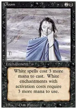 Gloom - Medium Play MTG Revised - Image 1