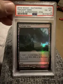 Twilight Mire Foil Zendikar Expeditions MTG Magic The Gathering PSA 6 - Image 1