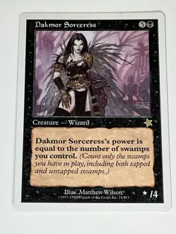 Magic The Gathering Starter 1999 Dakmor Sorceress #74/173 MTG TCG CCG - Image 1