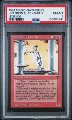 HYPERION BLACKSMITH Legends PSA 8 MTG [Nostalgium] - Image 1