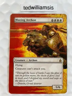 Blazing Archon MtG Ravnica: City of Guilds Altered Art Extended & Borderless - Image 1