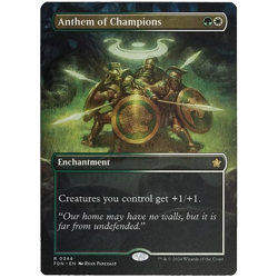 x1 Anthem of Champions Borderless FDN MTG M/NM Rare Multi-Color Enchantment TCG - Image 1