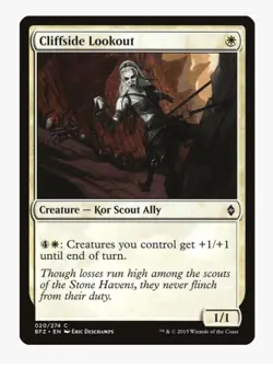 Cliffside Lookout | Battle for Zendikar BFZ | MTG | Kor Scout Ally | +1/+1 | LP - Image 1