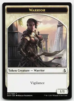 MTG Heart-Piercer Manticore // Warrior Double-Sided Token T Amonkhet 6 // 17 LP - Image 2