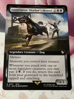 Interceptor, Shadow's Hound (Extended Art) 0147 Rare Final Fantasy MTG - Image 1