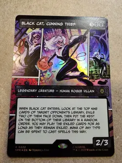 Black Cat, Cunning Thief - #222 Foil (Borderless) Marvel's Spider-Man - Mtg - Image 1