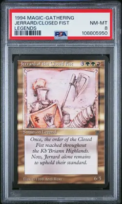 JERRARD OF THE CLOSED FIST Legends PSA 8 MTG EDH [Nostalgium] - Image 1