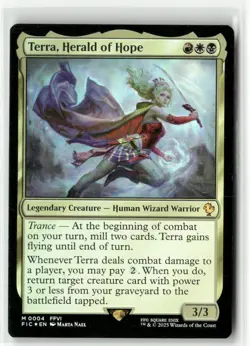 Terra, Herald of Hope M 4 Foil NM MTG Commander: FINAL FANTASY Magic - Image 1