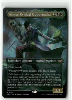 Winter, Cynical Opportunist (Borderless) M 7 Foil NM MTG Commander: Duskmourn - Image 1