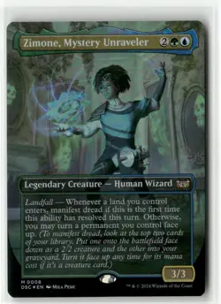 Zimone, Mystery Unraveler (Borderless) M 8 Foil NM MTG Commander: Duskmourn - Image 1