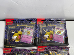 LOT OF 6 Pokemon Paldean Fates Tech Sticker Collection 3 Pack blister NEW SEALED - Image 2