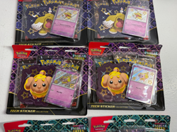 LOT OF 6 Pokemon Paldean Fates Tech Sticker Collection 3 Pack blister NEW SEALED - Image 3