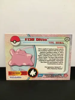 2000 Topps Pokemon TV Animation Edition Series 3 #132 Ditto - Image 2