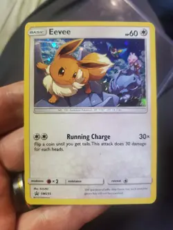 PROMO HOLO Pikachu + Eevee SM234 SM235 Pokemon Black Star Holographic Rare - LP - Image 2
