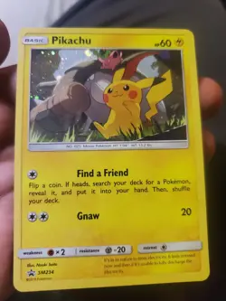 PROMO HOLO Pikachu + Eevee SM234 SM235 Pokemon Black Star Holographic Rare - LP - Image 4