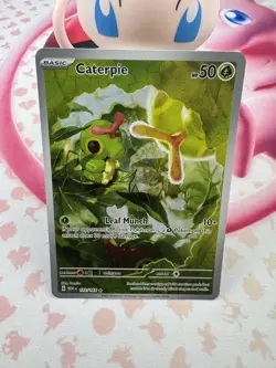 Pokemon 151 Caterpie 172/165 Scarlet & Violet Illustration Rare IR NM - Image 1