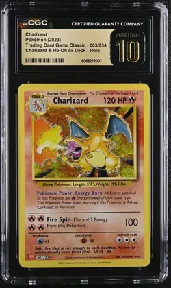 Pokemon 2023 Classic Coll. Charizard Holo English 003/034 CGC Pristine 10 - Image 1