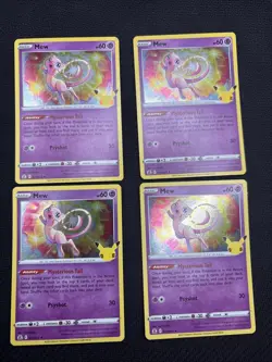 Pokemon Celebrations Mew 11/25 25th Anniversary Lot Of 4 Cards - Image 1