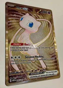 Pokemon Mew EX Metal Gold NM 205/165 Scarlet & Violet 151 Promo Card 🔥🔥 - Image 4