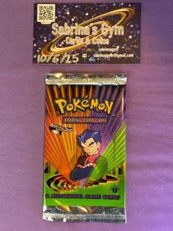 1st Edition Gym Challenge Koga Pokemon Card Booster Pack (New Sealed) - Image 1