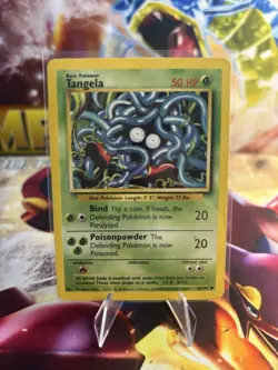 Tangela 66/102 Base Set Unlimited Pokemon Card TCG Vintage WOTC Common - Image 1