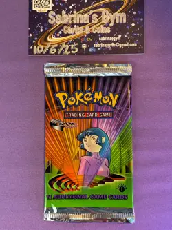 1st Edition Gym Challenge Sabrina Pokemon Card Booster Pack (New Sealed) - Image 1