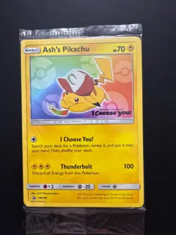 SEALED Ash’s Pikachu TCG SM108 2017 Promo Card Pokemon "I Choose You" - Sealed - Image 1