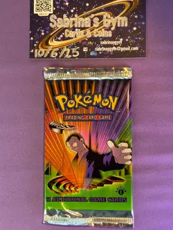 1st Edition Gym Challenge Giovanni Pokemon Card Booster Pack (New Sealed) - Image 1