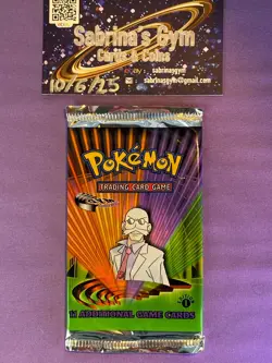 1st Edition Gym Challenge Blaine artwork Pokemon Card Booster Pack (New Sealed) - Image 1