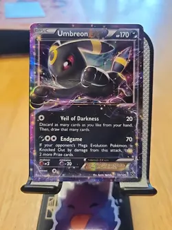 Pokemon TCG Umbreon EX XY Fates Collide Card 55/124 HP Heavy Play - Image 1