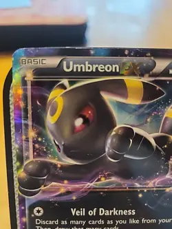 Pokemon TCG Umbreon EX XY Fates Collide Card 55/124 HP Heavy Play - Image 3
