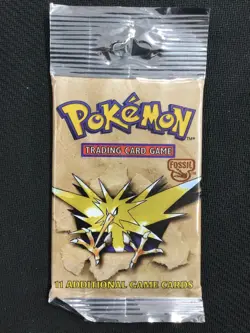 Pokemon Unopened Fossil Booster Pack 11 Cards Factory Sealed 1999 (1 Pack) - Image 1