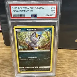 Pokemon 2017 Sun & Moon Alolan Meowth Card 78/149 - Image 1