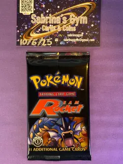 1st Edition Team Rocket Set Gyarados Pokemon Card Booster Pack (New Sealed) - Image 1