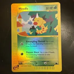 Pokemon TCG Card English e-Series Skyridge Weedle 115/144 Reverse Holo HP - Image 1
