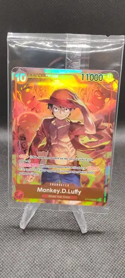Sealed Promo One Piece CARD Treasure Booster Monkey.D.Luffy ST10-006 SR NEW - Image 1